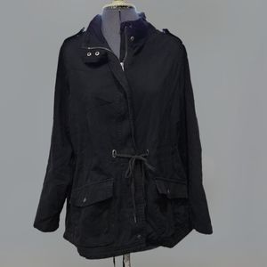 Molly & Isadora black utility jacket coat women's size 0x